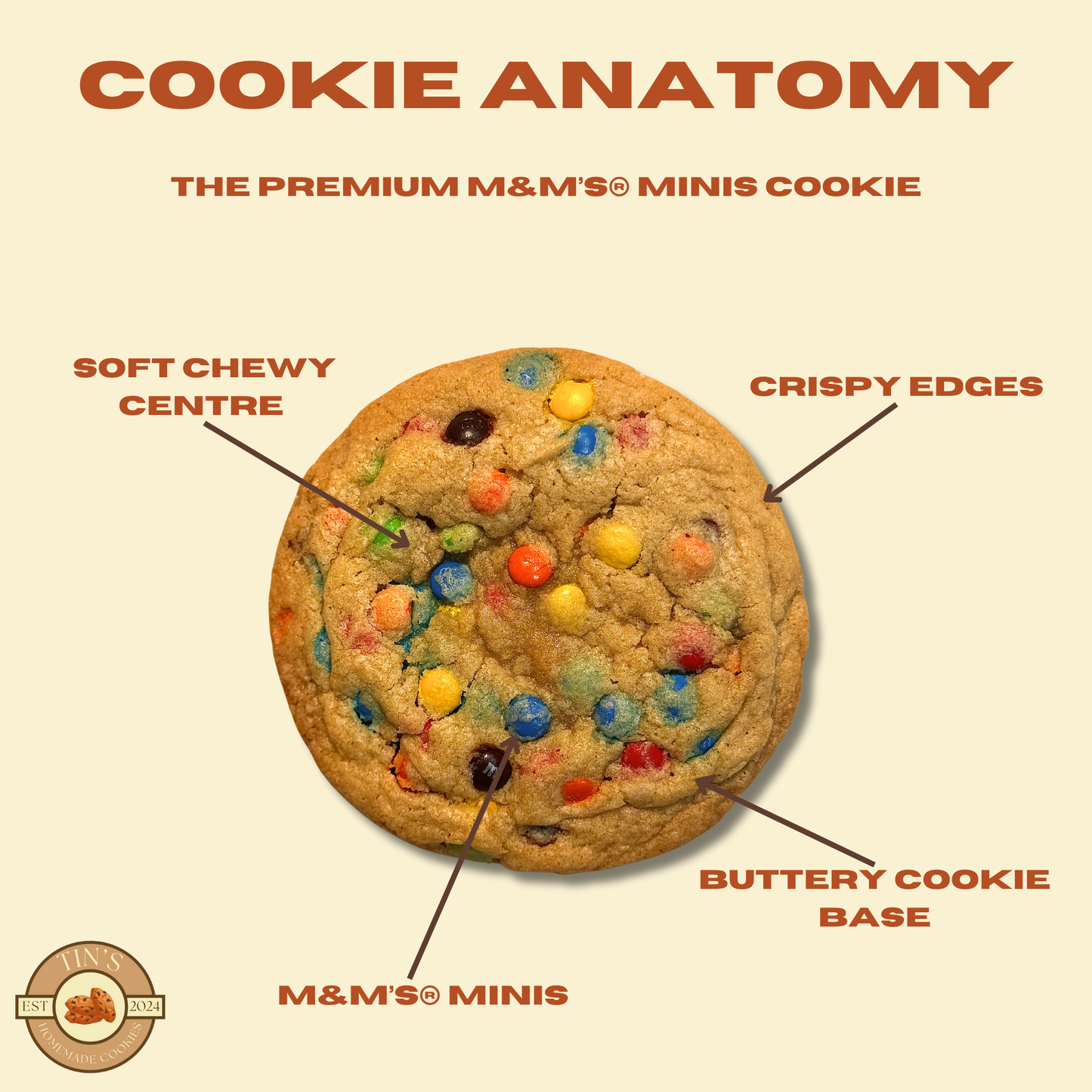 The Premium M&M's® Mini's Cookie - 6 Pack