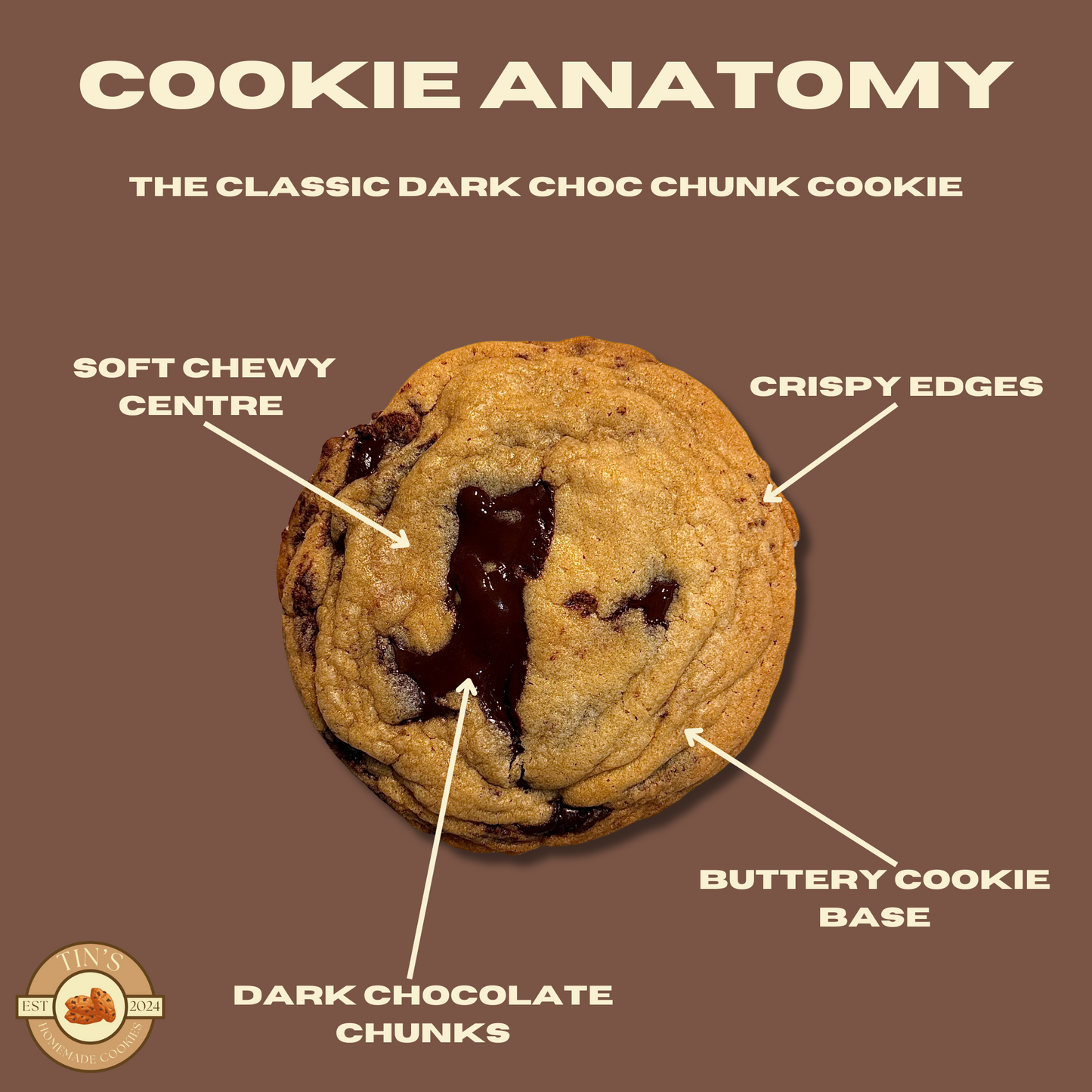 The Classic Dark Chocolate Chunk Cookie - 6 Pack